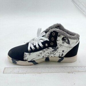 High Top Sneakers for Women White Womens High Tops Canvas Shoes Black White
